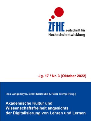 cover image of Akademische Kultur und Wissenschaftsfreiheit angesichts der Digitalisierung von Lehren und Lernen